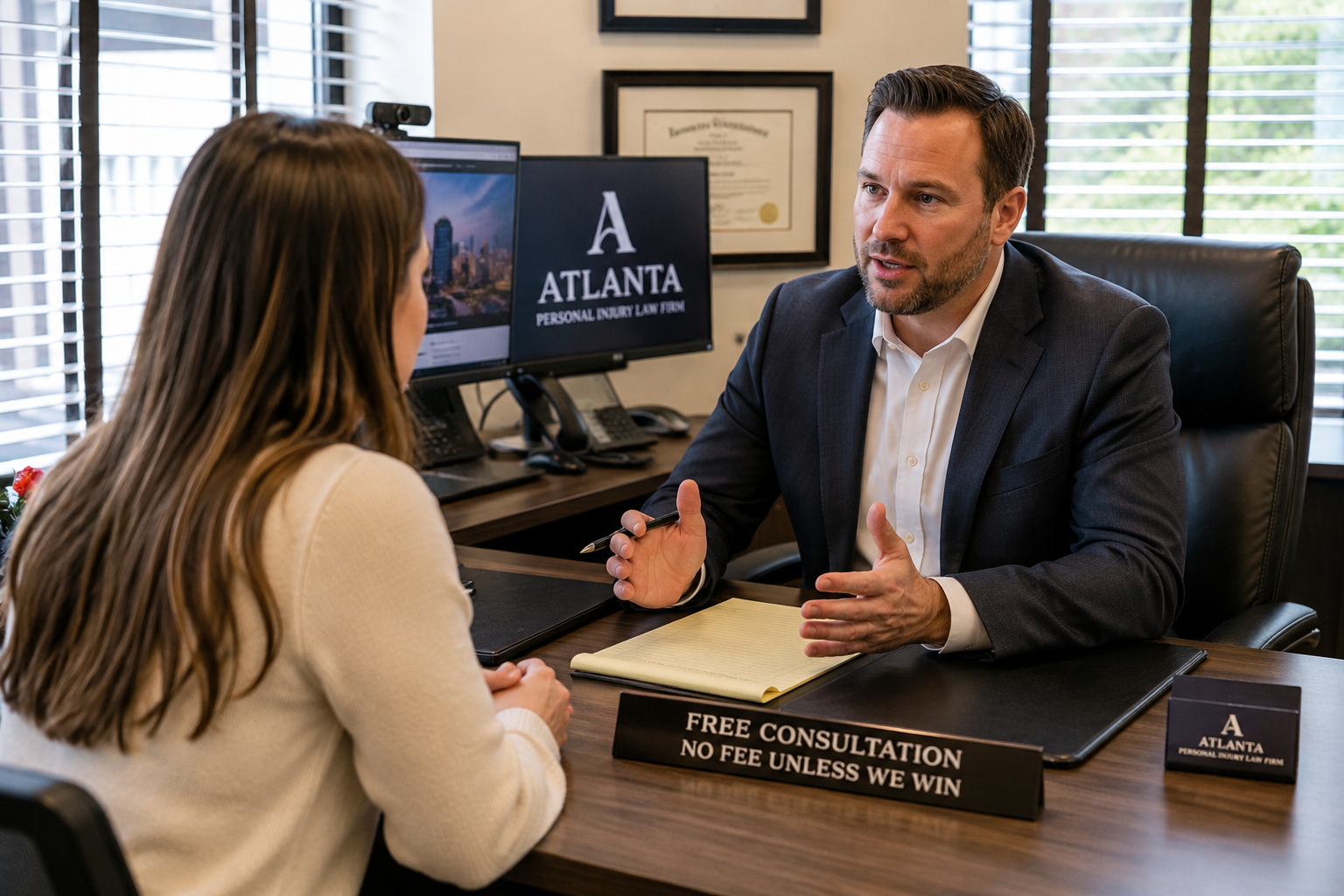 First lawyer meeting with a car accident attorney